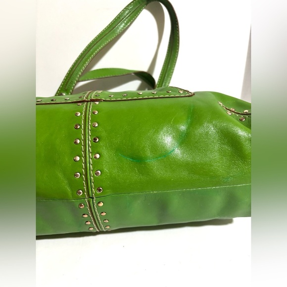 Michael kors Green Leather Studded Handbag - Picture 6 of 8